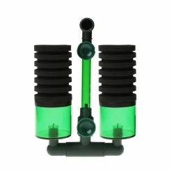 Unbranded Aquarium Fish Tank Biochemical Sponge Filter Pompe à Air Double Tête W / Ventouse