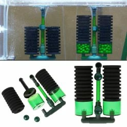 Unbranded Aquarium Fish Tank Biochemical Sponge Filter Pompe à Air Double Tête W / Ventouse -Pompe À Eau Boutique 246227262 max