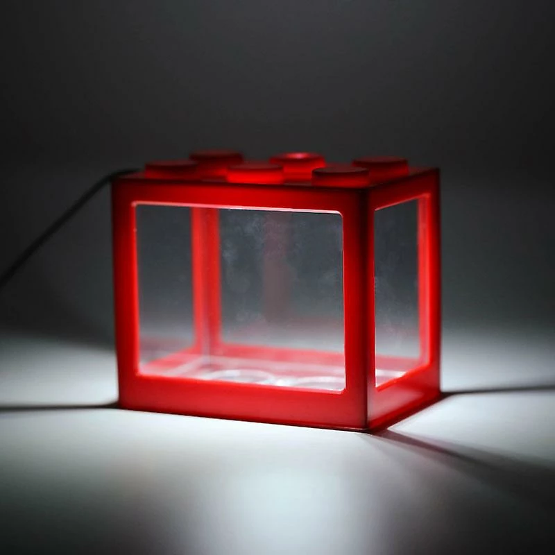 Cumdel Bureau Mini Fish Tank USB Led Fish Box Aquarium Blocs Empilés Pour Le Décor De Bureau à Domicile 5 Cumdel Bureau Mini Fish Tank USB Led Fish Box Aquarium Blocs Empilés Pour Le Décor De Bureau à Domicile – Image 5
