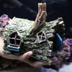Cumdel Fish Tank Decor Résine Tree House / Imitation Root Aquarium Ornement Fish Tank Décoration -Pompe À Eau Boutique 267266127 max