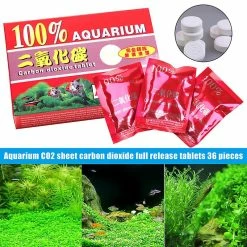 Cumdel 36pcs / Boîte Aquarium Co2 Dioxyde De Carbone Comprimés Pour Les Plantes Aquarium Fish Tank Diffuseur Eau Végétale