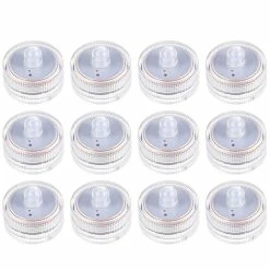 Toyvian 12pcs Led Lampes à Bougie étanche Fish Tank Lights Lumières De Plongée Led Tea Lights