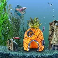 Aowear Bob L’éponge Pineapple House Fish Tank Swings Aquarium Accessoires Modèle -Pompe À Eau Boutique 326575423 max