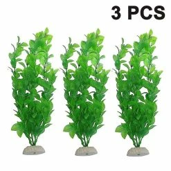 WOSAWE 3 Pack Grandes Plantes D’Aquarium Plastique Artificiel Fish Tank Plantes Grand Aquarium Accessoires Simulation Fausses Plantes Hydroponiques Décoration Ornement Pour Un