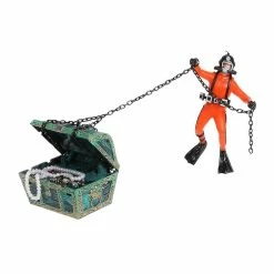 Unbranded 1 Pcs Ornement Vivid Treasure Hunter Doll Frogman Fish Tank Aquarium Ornement Décoration