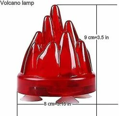 Hggqvvs Aquarium Light Volcano Bubble Light Fish Tank Décoration Light Pour Aquarium (coquille Rouge Lumière Rouge)