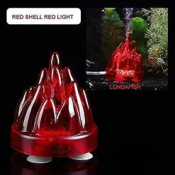 Hggqvvs Aquarium Light Volcano Bubble Light Fish Tank Décoration Light Pour Aquarium (coquille Rouge Lumière Rouge) -Pompe À Eau Boutique 378942993 max