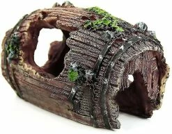 Unbranded Résine Non Toxique Fish Tank Ornement Shattered Barrel Cave Décoration D’aménagement Paysager