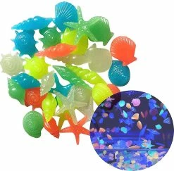 Yaqinuo Fish Tank Rocks Glow Blue / Glow Dans Les Cailloux Sombres Pour Le Jardin / Aquarium / Aquarium