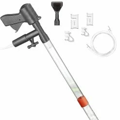 Unbranded Nettoyeur De Gravier D’aquarium Avec Bouton D’appui Sur L’air Long Nozzle Fish