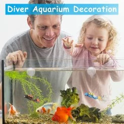 Santic 2pcs / 4pcs Diver Aquarium Décoration Fish Tank Accessoires Ajouter Atmosphère Paysage Sous-marin Réservoirs D’eau Douce Ornements En Résine -Pompe À Eau Boutique 558005073 max