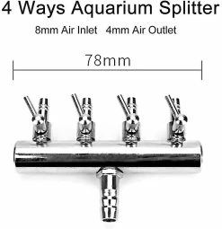Unbranded Aquarium Air Flow Splitter Fish Tank Air Control Valve En Acier Inoxydable Aquarium (4 Voies) -Pompe À Eau Boutique 581153711 max
