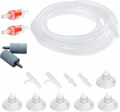 Yaqinuo 15 Pcs Aquarium Air Pump Accessoires Airline Tubing Stone Cylinder Pour Aquarium Fish Tank