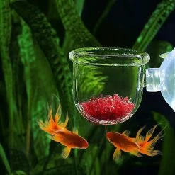 Unbranded Aquarium Glass Cone Feeder Red Worm Fish Tank Plant Shrimp Feeder Seam Crystal Fish Feeding Cup -Pompe À Eau Boutique 582617984 max