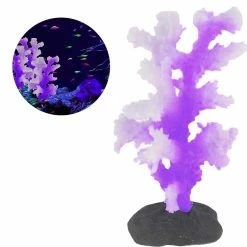 Unbranded 1 Pack Glowing Effect Coralcoral Plant Ornaments, Aquarium Coral Decor For Fish Tank