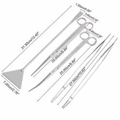 Woosien Portable 3/5pcs Aquarium Tank Tools Kit Fish Tank Plantes Aquatiques Long Tweezers Ciseaux Acier Inoxydable Outil D’entretien -Pompe À Eau Boutique 608375427 max