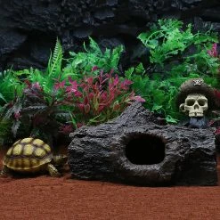 Unbranded Fish Tank Aménagement Paysager Esquiver Trou Aquarium Décoration Creux Bois Créatif Drôle Maison Anniversaire Cadeau Résine Artisanat -Pompe À Eau Boutique 631457242 max