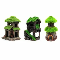 Unbranded Aquarium Set Décoratif Flocage Maison Fish Tank Aménagement Paysager Décoration Résine Maison-double Animaux Aquatiques Tissu -Pompe À Eau Boutique 631458605 max