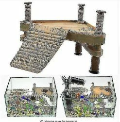 Nufasion Aquarium Ornaments Reptile Turtle Frog Pier Floating Basking Platform Aquarium Fish Tank Decor - -Pompe À Eau Boutique 637531167 max