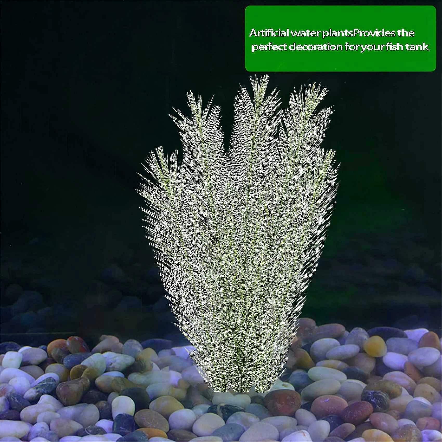 Nufasion Décorations D’aquarium Fish Tank Plantes D’eau Verte Artificielles En Tissus De Soie Plastique, Non Toxi 2 Nufasion Décorations D’aquarium Fish Tank Plantes D’eau Verte Artificielles En Tissus De Soie Plastique, Non Toxi – Image 2