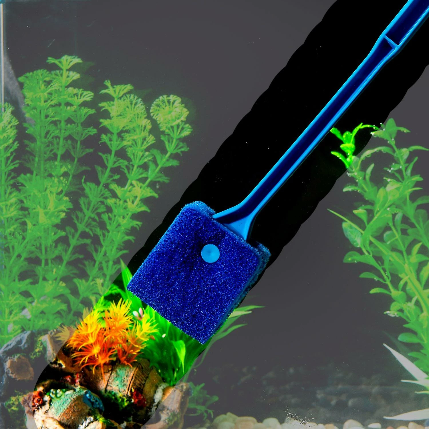 Unbranded Aquarium Algae Scraper Double Side Sponge Brush Cleaner Long Handle Fish Tank Scrubber Pour Aquariums En Verre, 15,4 Pouces 4 Unbranded Aquarium Algae Scraper Double Side Sponge Brush Cleaner Long Handle Fish Tank Scrubber Pour Aquariums En Verre, 15,4 Pouces – Image 4