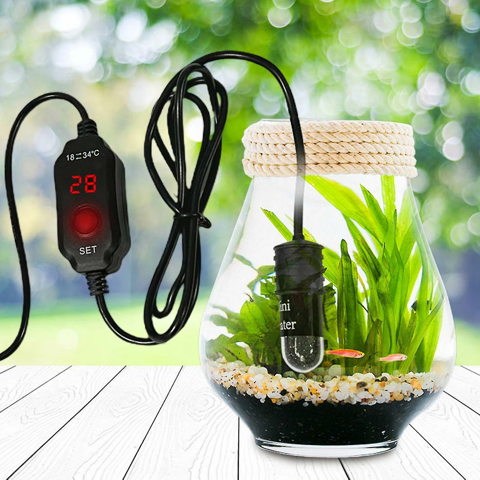 Hcankcan 10w Aquarium Heater Submersible Fish Tank Heater Chauffant Réglable Turtle Heater Super Mini Aquarium Heater Avec Thermostat D’affichage Numérique 4 Hcankcan 10w Aquarium Heater Submersible Fish Tank Heater Chauffant Réglable Turtle Heater Super Mini Aquarium Heater Avec Thermostat D’affichage Numérique – Image 4