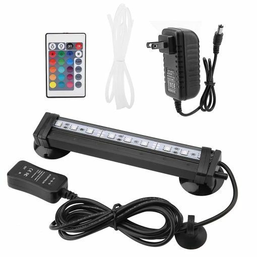 Gegong Fish Tank Bubble Light Lumière Led Sous-marine Avec Télécommande Kit De Lumière D’aquarium 16cm US Plug -Pompe À Eau Boutique 681847288 max