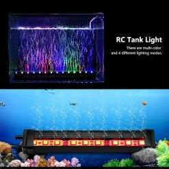 Gegong Fish Tank Bubble Light Lumière Led Sous-marine Avec Télécommande Kit De Lumière D’aquarium 16cm US Plug -Pompe À Eau Boutique 681847739 max