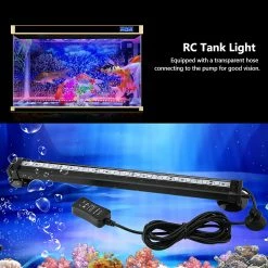 Gegong Fish Tank Bubble Light Lumière Led Sous-marine Avec Télécommande Kit De Lumière D’aquarium 16cm US Plug -Pompe À Eau Boutique 681847926 max