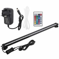 Gegong Fish Tank Bubble Light Lumière Led Sous-marine Avec Télécommande Kit De Lumière D’aquarium 46cm UK Plug