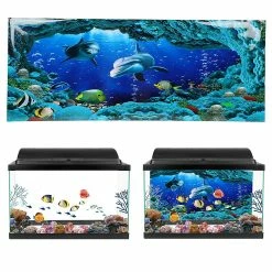 Gegong Poster De Fond Décoratif Sea World Peintures Pvc Autocollant Paysage Pour Aquarium Fish Tank61x30cm -Pompe À Eau Boutique 775316259 max