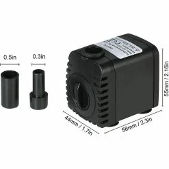 Unbranded Pompe à Eau Submersible, 600l / H 8W Pompe à Eau D’aquarium Ultra-silencieuse Avec 4 Pieds De Ventouse Pour Fontaines Fish Tank Systèmes Hydroponiques Avec 2 Buses -Pompe À Eau Boutique 775637582 max