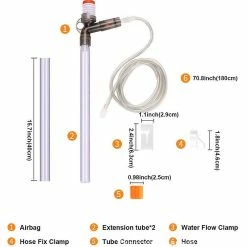 Unbranded Aquarium Gravel Cleaner Fish Tank Kit For Water Change And Gravel Cleaning Filter With Air Pressure Knob And Adjustable Water Flow Controller -Pompe À Eau Boutique 775640543 max