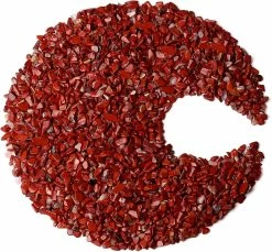 Unbranded Red Jasper Crystal Chips Fish Tank Gravel Vase Filler Stones Crushed Crystals Gemstone Polished Healing Crystals Natural Quartz Stone 0.44lbs 200g