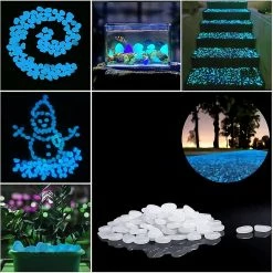 Unbranded Glow In The Dark Pebbles, Glowing Rocks For Aquarium Decoration, Outdoor Decor, Garden Lawn Yard, Walkway, Fish Tank, Pathway, Driveway (White-200pcs)