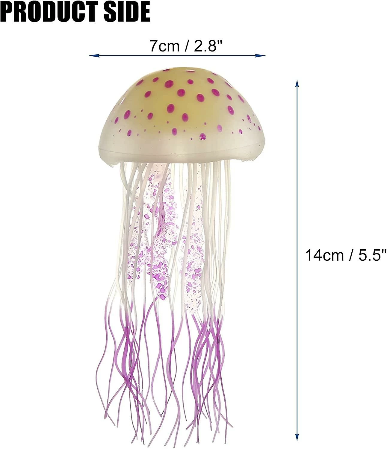 Unbranded Fish Tank Jellyfish Decoration, Silicone Fluorescent Jellyfish Glow Ornaments Aquarium Decor With Suction Cup, Purple, 2.8"x5.5" 4 Unbranded Fish Tank Jellyfish Decoration, Silicone Fluorescent Jellyfish Glow Ornaments Aquarium Decor With Suction Cup, Purple, 2.8"x5.5" – Image 4