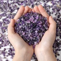 Unbranded Natural Amethyst Crystal Quartz Rocks Chips Vase Filler Rocks For Succulent Plant Small Fish Tank Aquarium Gravel Decorative Pebbles Stones(200 Gram)