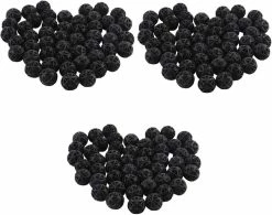 Unbranded 300 Pcs Balls Media Ball Tank Aquarium Biochemical Filtration - Biological Filter Inch Mm Filter- Fish For Black 3.6X3.6X.6cmx3pcs