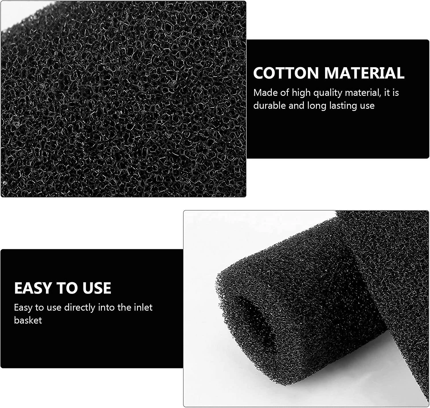 Unbranded Pre-Filter Foam Sponge Roll Aquarium Filter Intake Cover Replacement For Aquarium Fish Tank Black 8x4x4cm Black Strainer Size 2 4 Unbranded Pre-Filter Foam Sponge Roll Aquarium Filter Intake Cover Replacement For Aquarium Fish Tank Black 8x4x4cm Black Strainer Size 2 – Image 4