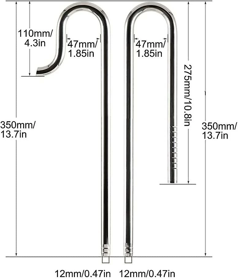 Unbranded Aquarium Filter Inflow Outflow Lily Water Pipe,12/16mm Stainless Steel Fish Tank Filter Tube For Aquarium Planted Tank 3 Unbranded Aquarium Filter Inflow Outflow Lily Water Pipe,12/16mm Stainless Steel Fish Tank Filter Tube For Aquarium Planted Tank – Image 3