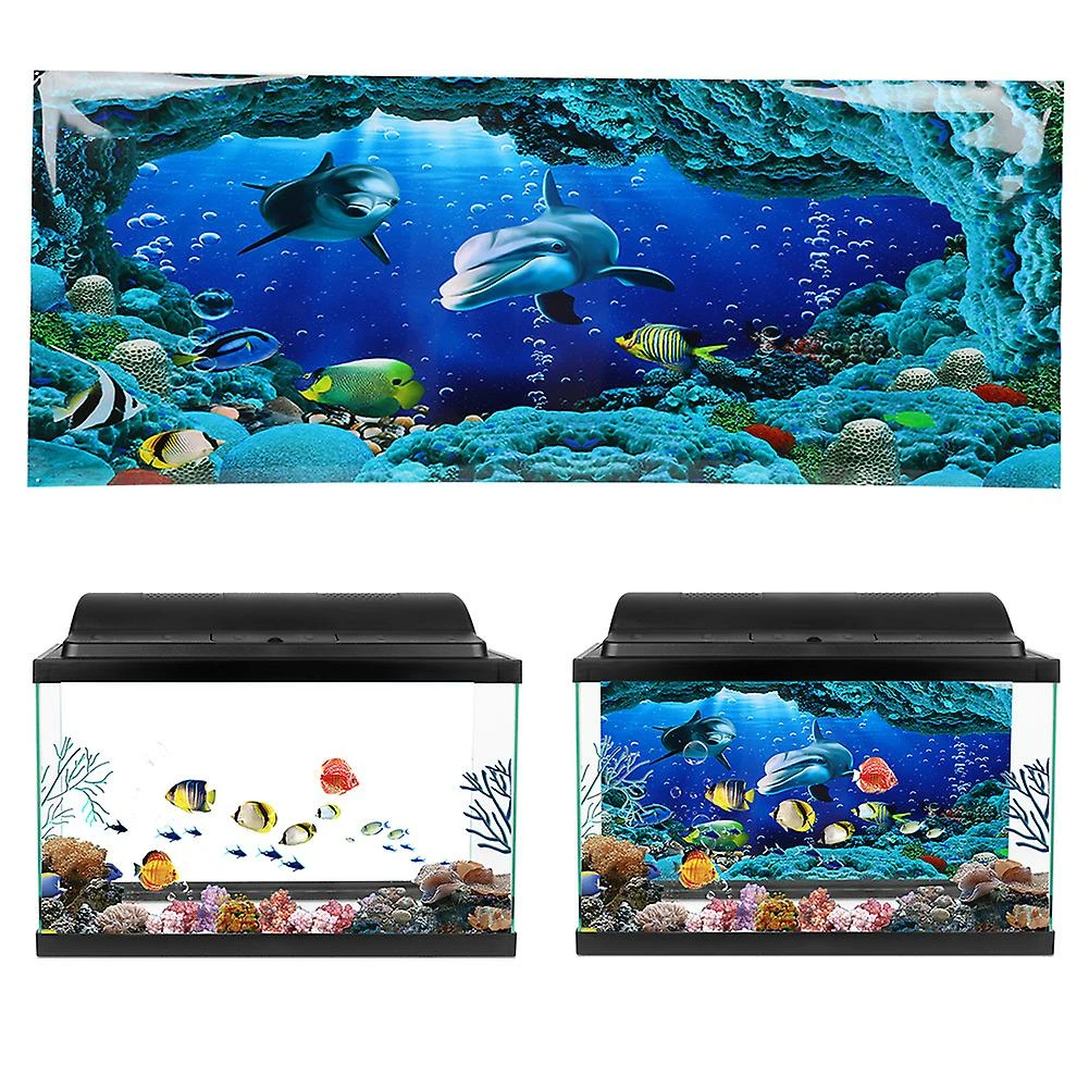 Gegong Poster De Fond Décoratif Sea World Peintures Pvc Autocollant Paysage Pour Aquarium Fish Tank91x50cm 3 Gegong Poster De Fond Décoratif Sea World Peintures Pvc Autocollant Paysage Pour Aquarium Fish Tank91x50cm – Image 3