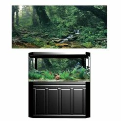 Gegong Pvc Adhésif Riverway Green Woods Aquarium Fond Poster Autocollant Fish Tank Décoration (l) -Pompe À Eau Boutique 799616187 max