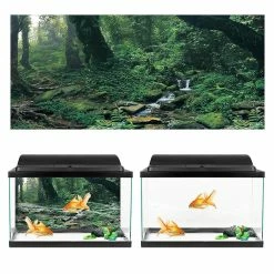 Gegong Pvc Adhésif Riverway Green Woods Aquarium Fond Poster Autocollant Fish Tank Décoration (l) -Pompe À Eau Boutique 799616296 max