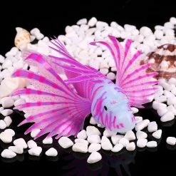 Gegong Fluorescence Fish Aquarium Ornements 3D Silicone Artificiel Fish Tank Aquarium Décorations -Pompe À Eau Boutique 799616850 max