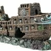 Jiekesen Pirate Ship Fish Tank Ornements Résine Décorations Eco-friendly Fish Tank Ornements Pour Réservoir De Poissons D’eau Douce Et Salée