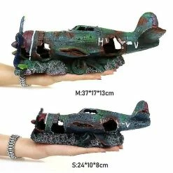 Bimirth Fish Tank Aquarium Aménagement Paysager Résine Décoration Avion Chasseur Aquarium Fish Tank Accessoires Artisanat Ménager -Pompe À Eau Boutique 846457764 max