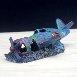 Bimirth Fish Tank Aquarium Aménagement Paysager Résine Décoration Avion Chasseur Aquarium Fish Tank Accessoires Artisanat Ménager -Pompe À Eau Boutique 846458022 max